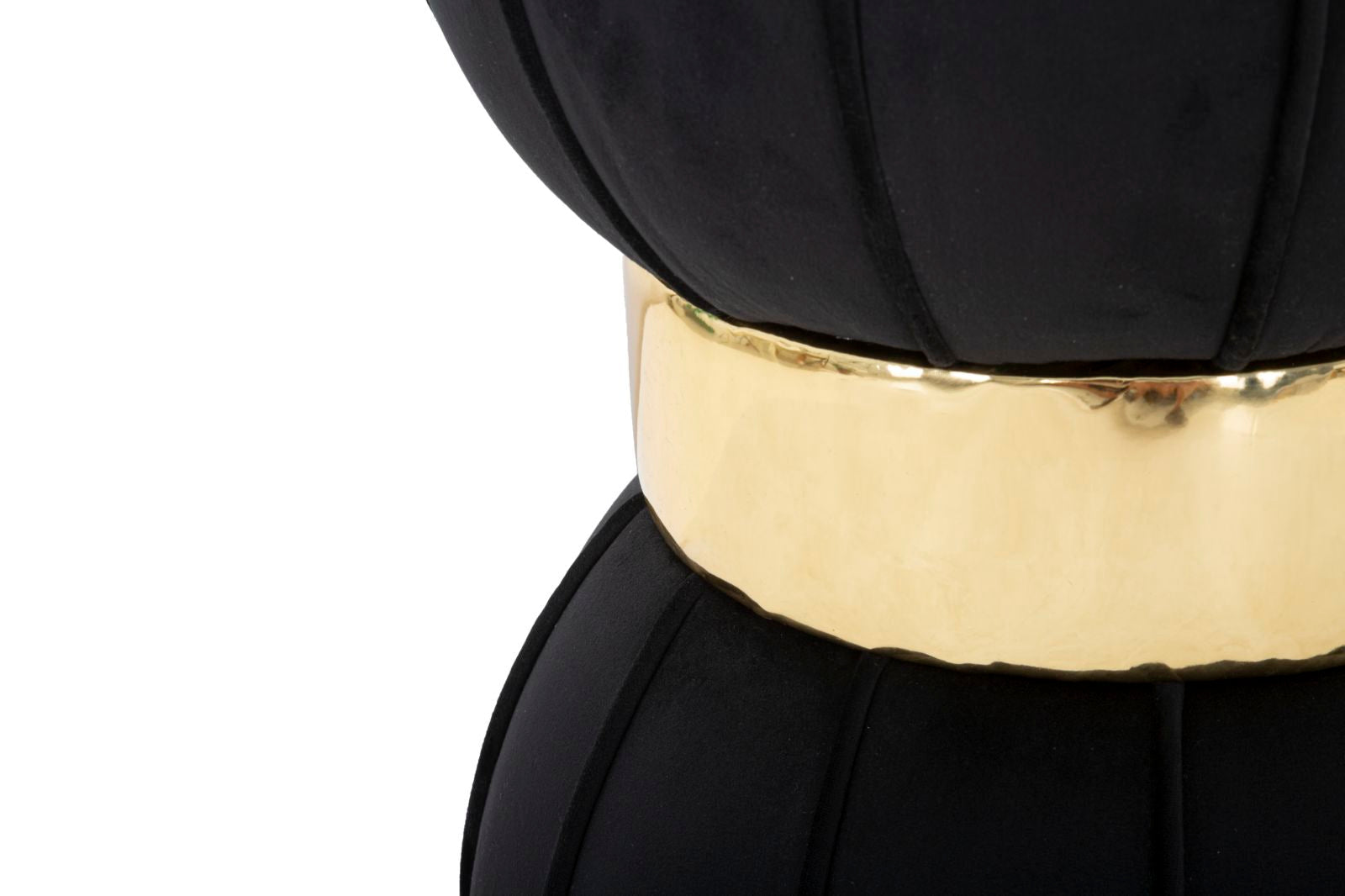 Sgabello Flower Nero Ø 40x44 cm in Legno e Plastica