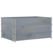 Vassoio per fioriera aiuola rialzata piante fiori terrazza giardino 120 x 80 cm legno massello di pino grigio 02_0037405