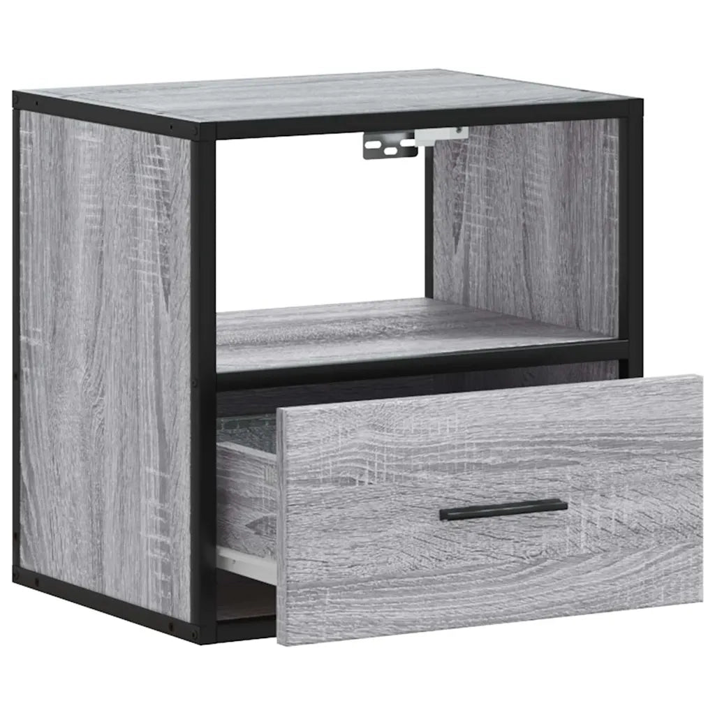 Comodini a Muro 2 pz Grigio Sonoma 40x31x39,5 cm 848741