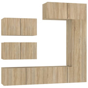 Set di Mobili Porta TV 6 pz | Armadietto TV | Mobile Porta TV Rovere Sonoma in Legno Multistrato