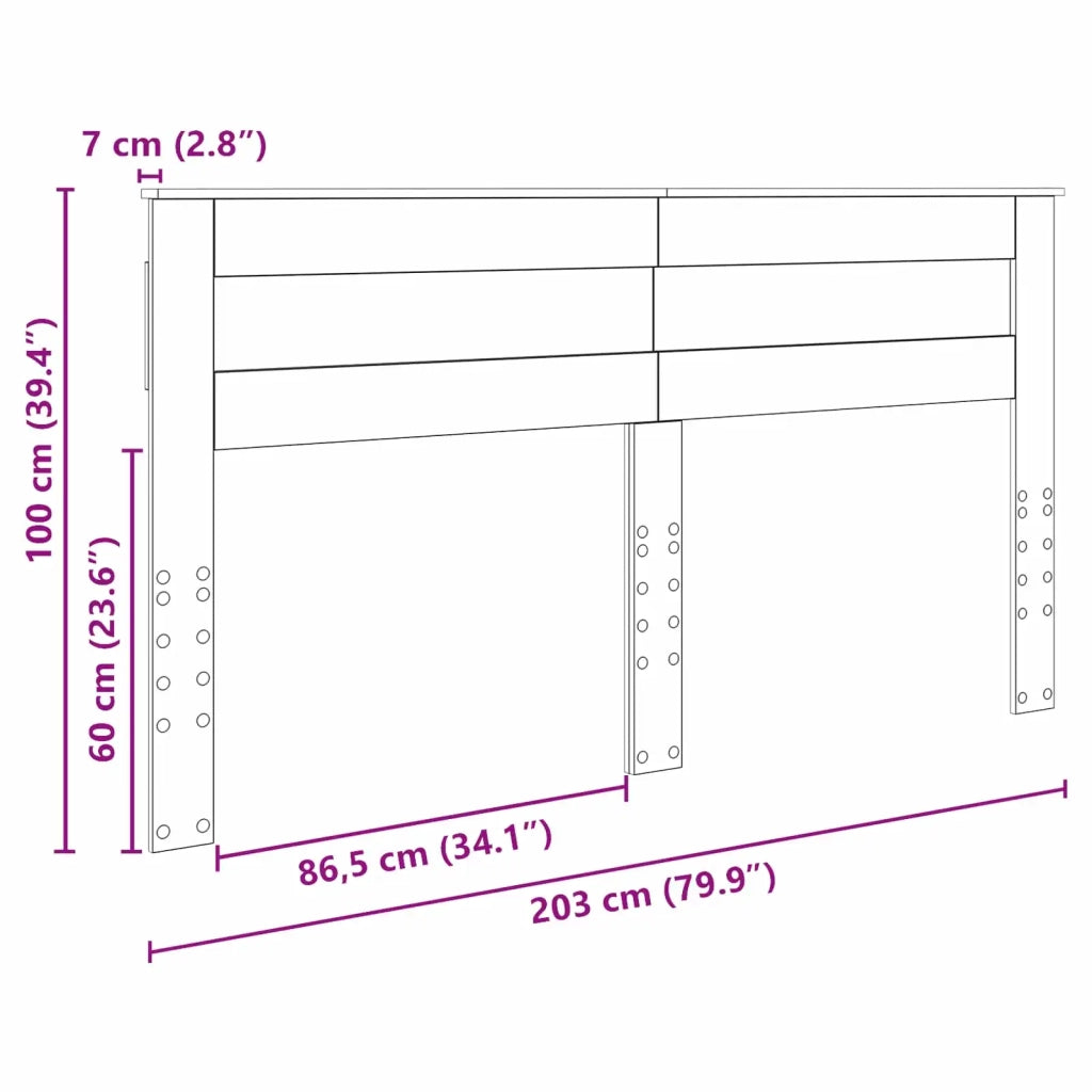 Testiera Rovere fumé Legno multistrato 888081