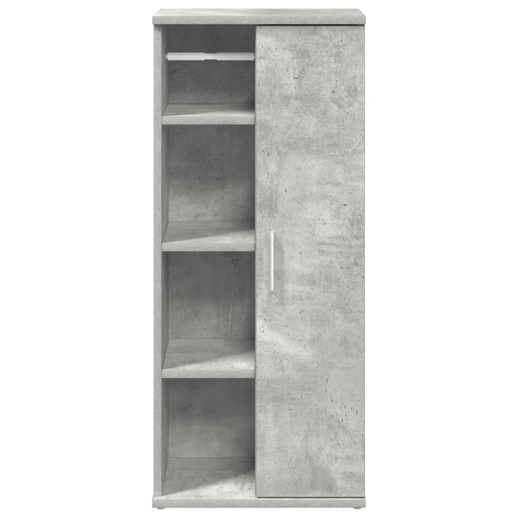 Mobile da Bagno con Portarotolo Grigio Cemento 39x22x90 cm 858527