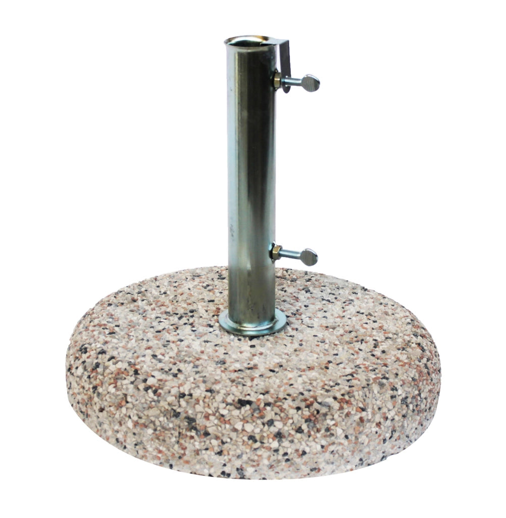 Base per Ombrellone da Giardino Tubo da Ø55mm Peso 25 kg in Graniglia
