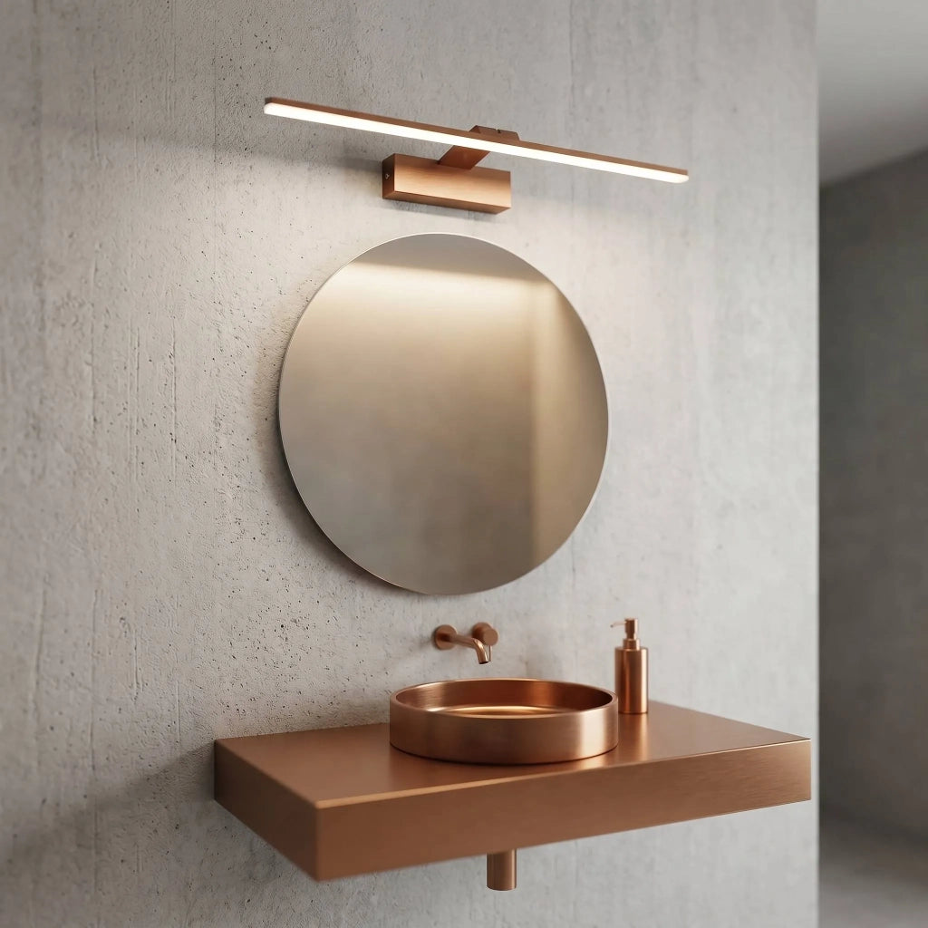Applique Da Bagno Led Swe013-1w Swe014-1w 58cm Brush Copper