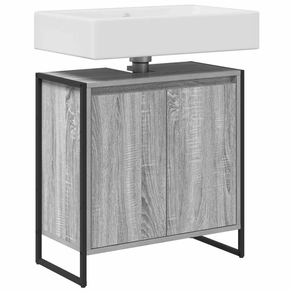 Mobile da Bagno Grigio Sonoma 60 x 30 x 60 cm Legno multistrato