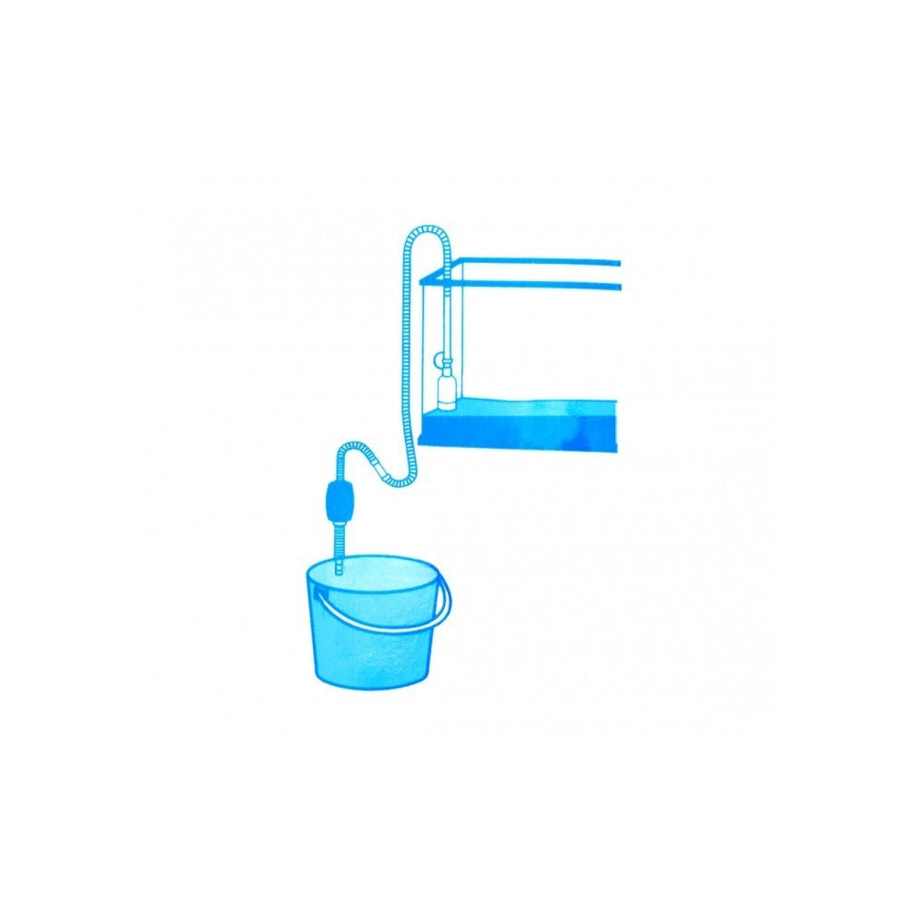 Trade Shop - Pompa Svuota Acqua Per Acquario Con Sifone Pulitrice Aspiratore Tubo Lungo -
