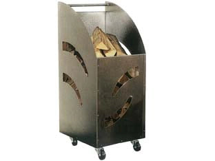 PORTALEGNA IN ACCIAIO CON RUOTE SMONTABILI  cm.32x42x80h. (601)    MILLE