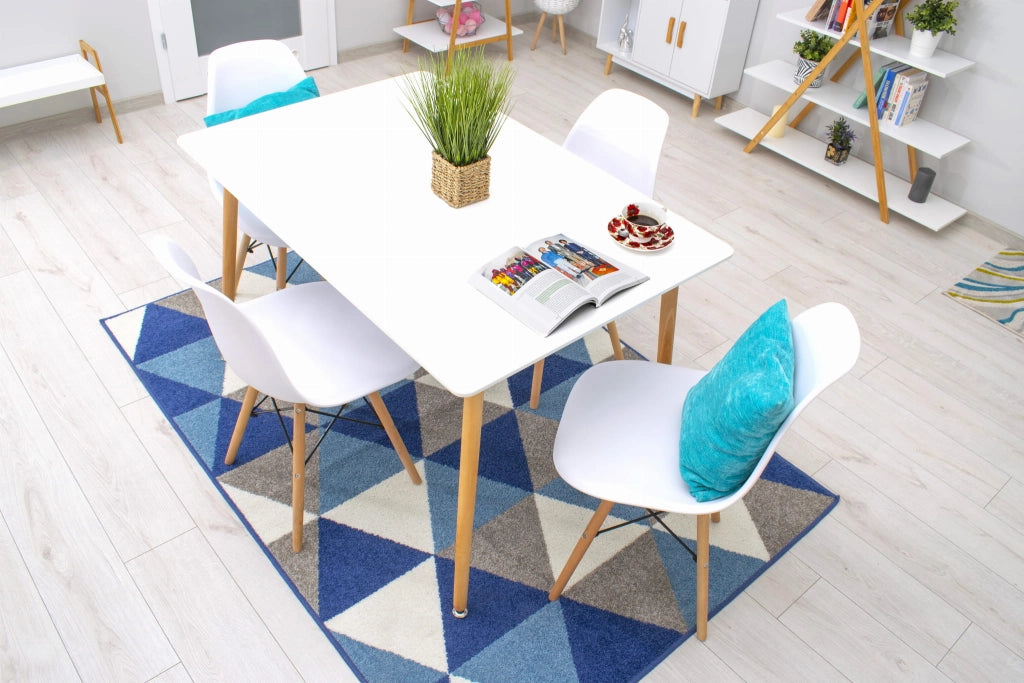 Tavolo da pranzo moderno bianco VALORA YURO 120 cm x 80 cm