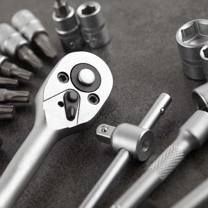 Set di chiavi a bussola 192 pz. Con cricchetti, bit, prese da 1/2″ 3/8″ 1/4″