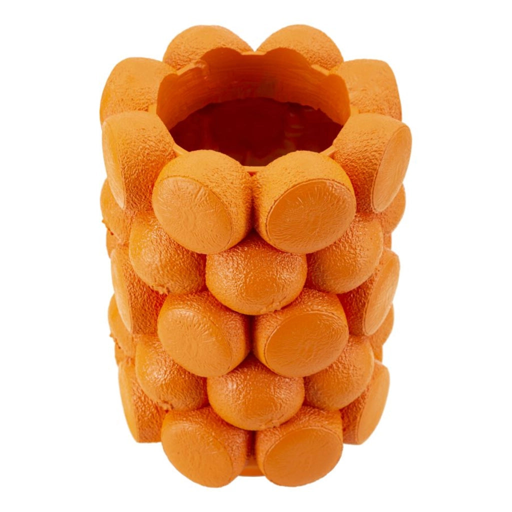 Vaso Decorativo Arance, Arancione, Poliresina, 19x19x28 cm