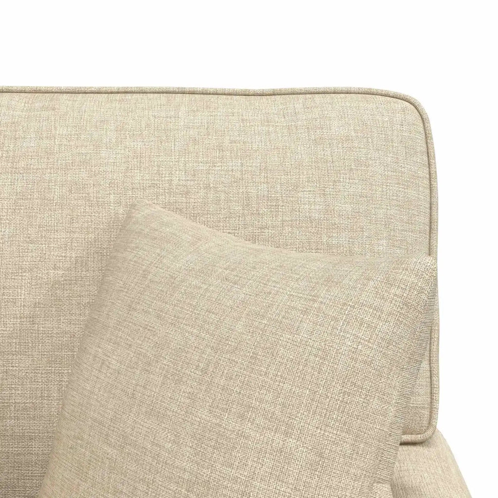 Chaise Longe con Gonna con cuscino 3 pcs Crema Tessuto