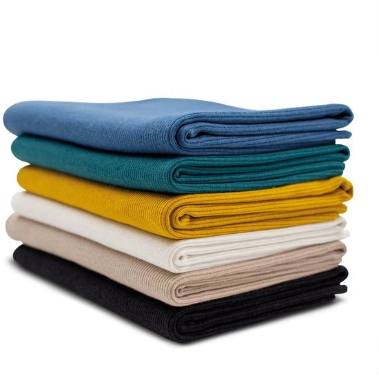 Set di 5 manopole di tessuto tubolare in cotone 95%, elastan 5% selezione jersey (RIB Bunt1, set da 5)