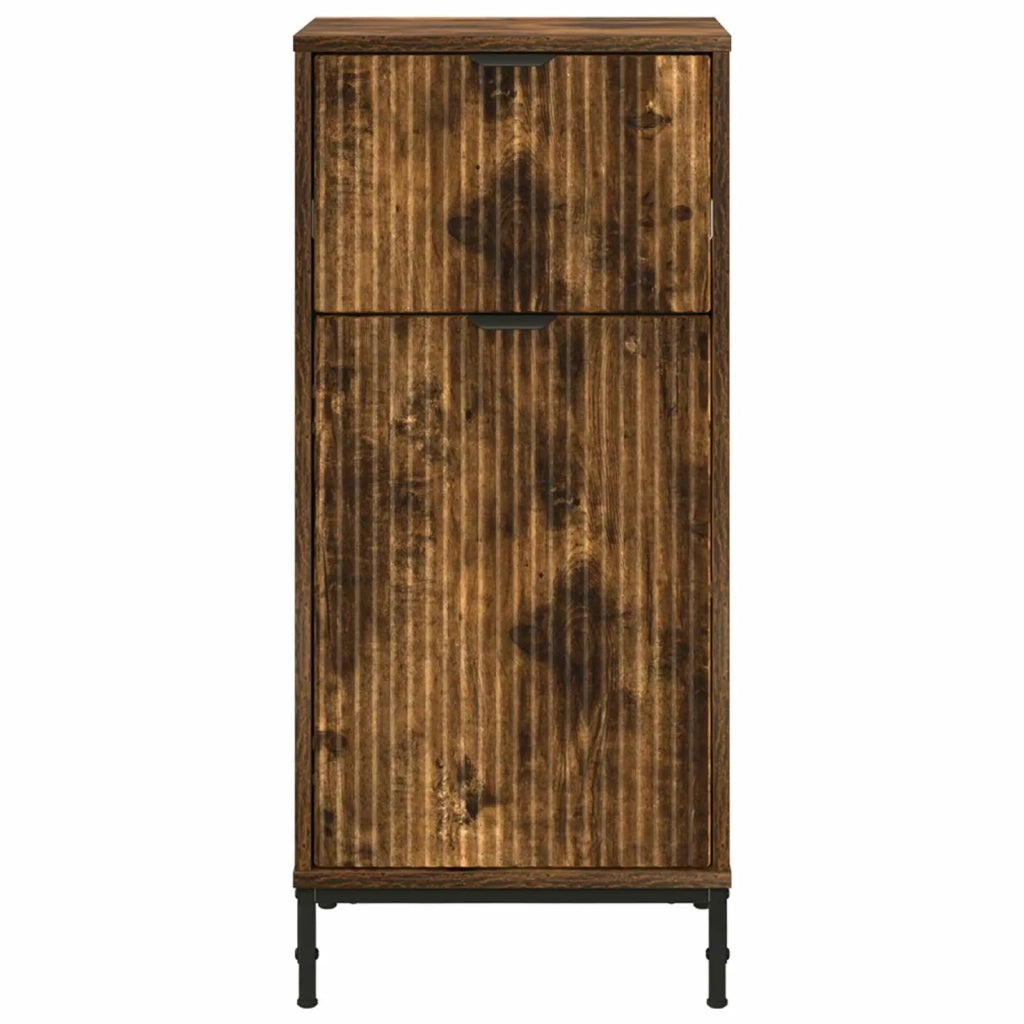 Mobile da Bagno con cassetto Rovere fumé 39,5 x 36 x 88 cm 883399