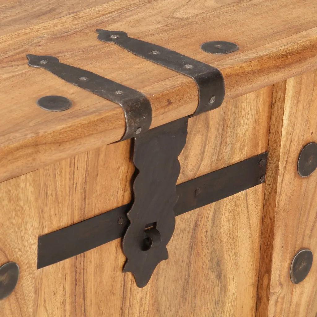 Baule 90x40x40 cm in Legno Massello di Acacia cod mxl 38278