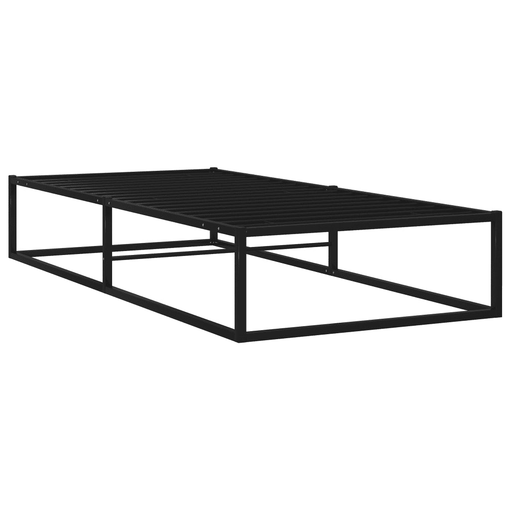 Giroletto-Struttura Letto Nero in Metallo 100x200 cm 497001