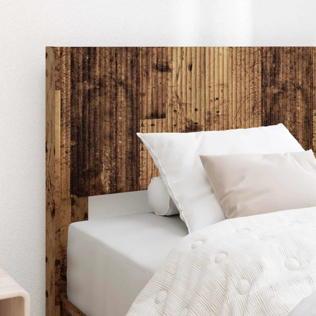 Struttura del letto con stoccaggio e testata-Giroletto con contenitore Legno antico 777560