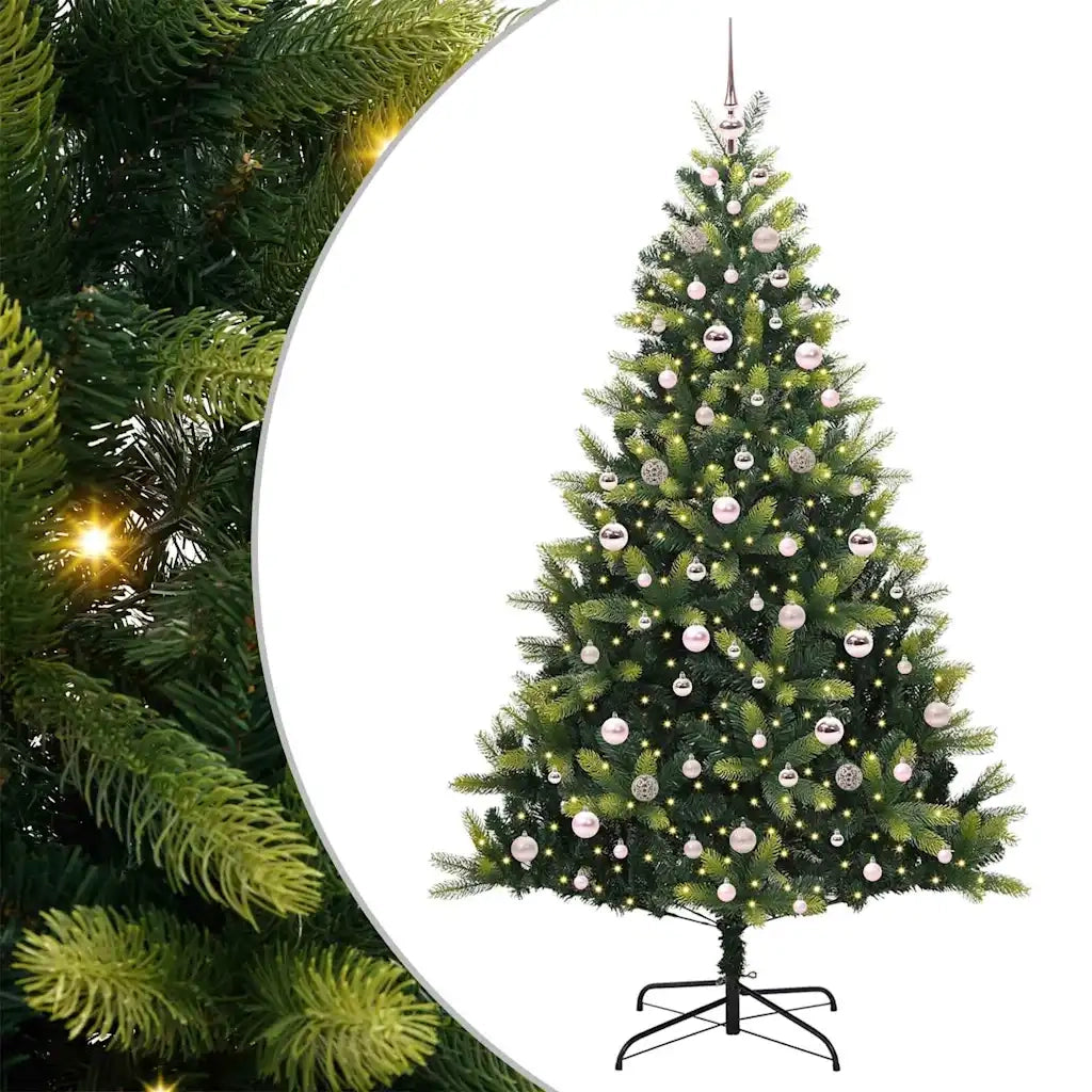 Albero di Natale | Decorazioni natalizie Artificiale a Cerniera con 300 LED 210 cm