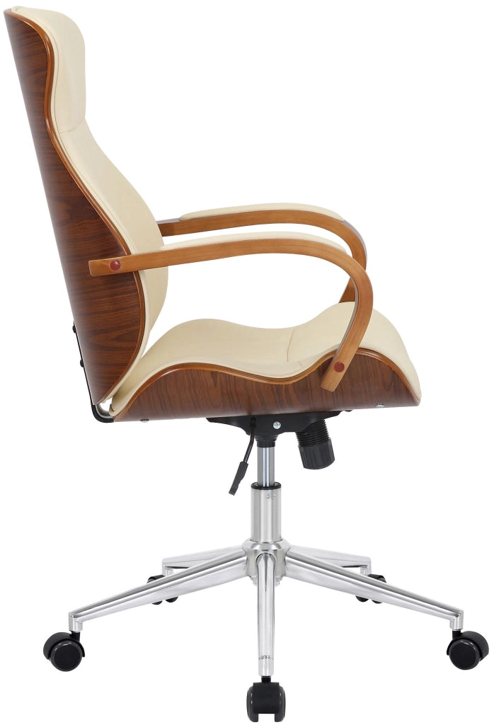 Sedia da Ufficio Melilla in similpelle Noce/crema