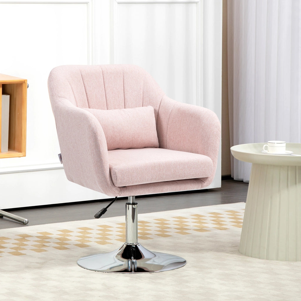 Poltrona da soggiorno girevole 360¡ã ¨C Xylo ¨C rosa con cuscini lombari regolabile in altezza