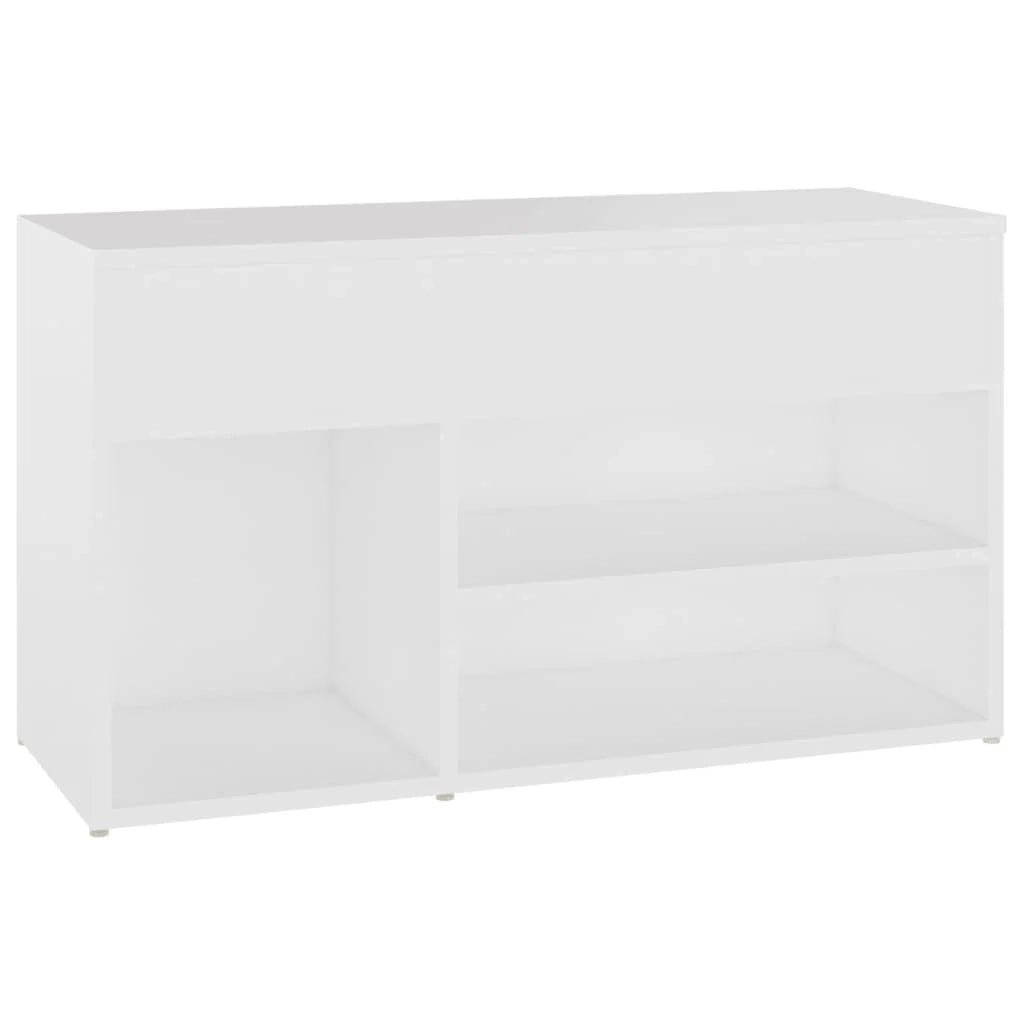 Panca portascarpe/stivali cassettiera scaffale mobiletto portaoggetti per ingresso 80 x 30 x 45 cm legno ingegnerizzato bianco 02_0022891