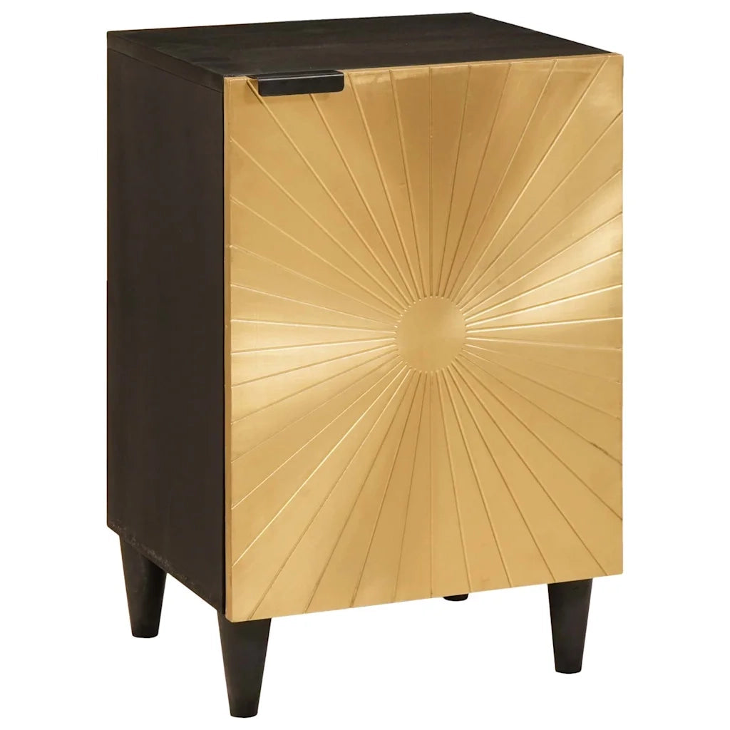 Mobile da Bagno con lo scaffale Nero e Oro 38 x 33 x 58 cm 4017849