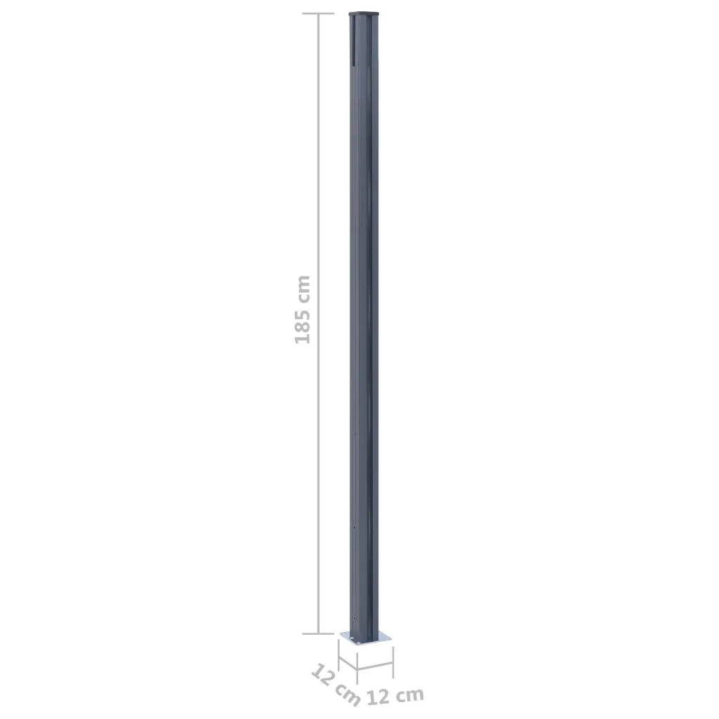 Pali di Recinzione 3 pz Grigio Scuro 185 cm in Alluminio CFW2840281