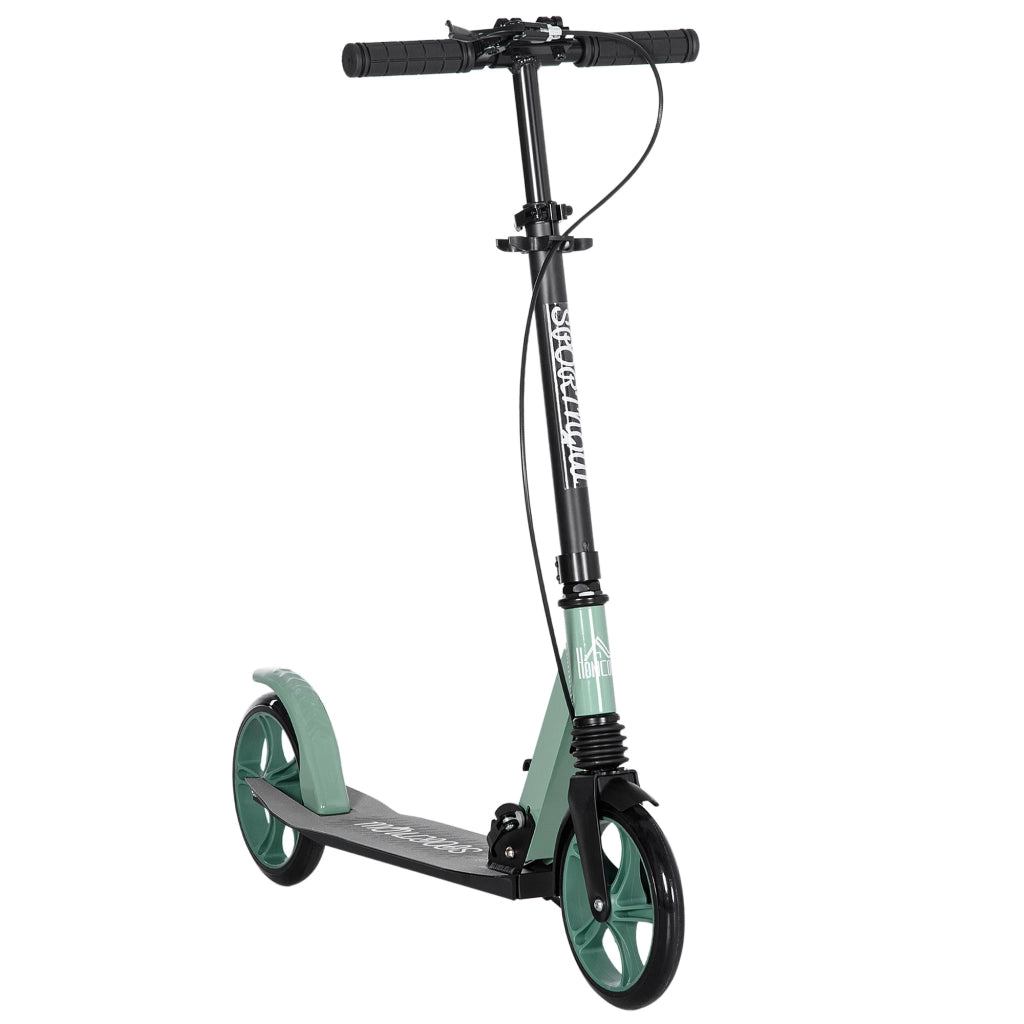 Monopattino pieghevole per adulti ¨C zephmum ¨C verde, ruote 20 cm, ammortizzatore, doppio freno