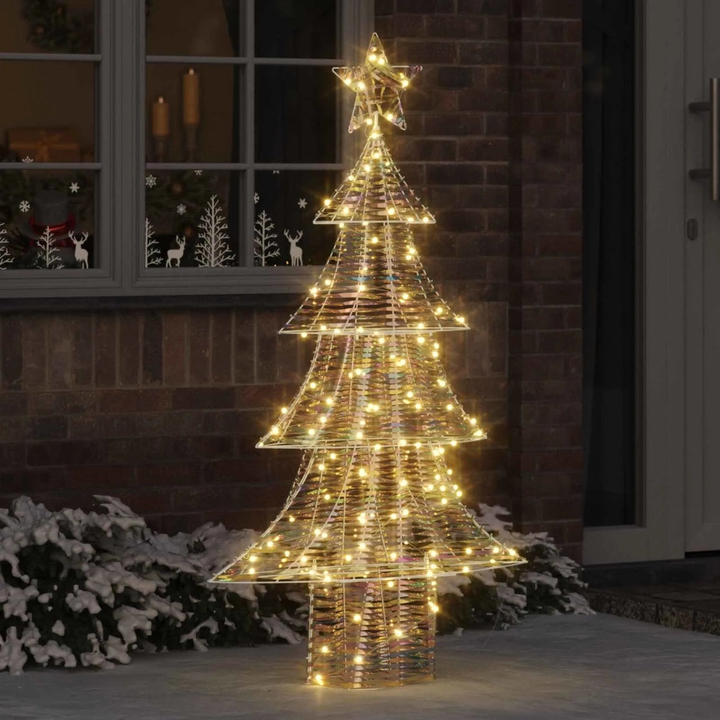 Albero di Natale con 160 LED Bianco caldo 150 cm PET