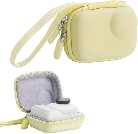 Tas di trasporto robusto adatto per Insta360 Go Ultra, per la conservazione, la protezione e la prevenzione di graffi (giallo).
