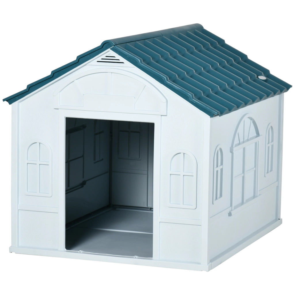 Cuccia per Cani di Taglia Media e Grande max 30kg in PP Impermeabile, 84.2x98.2x82 cm, Blu