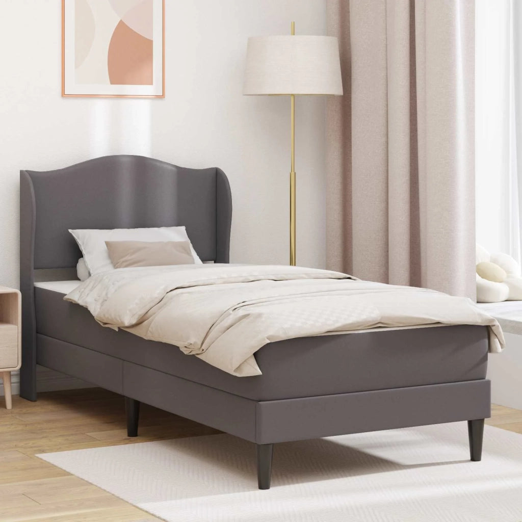 Struttura del letto con testiera Grigio 90 x 190 cm Similpelle 3415268