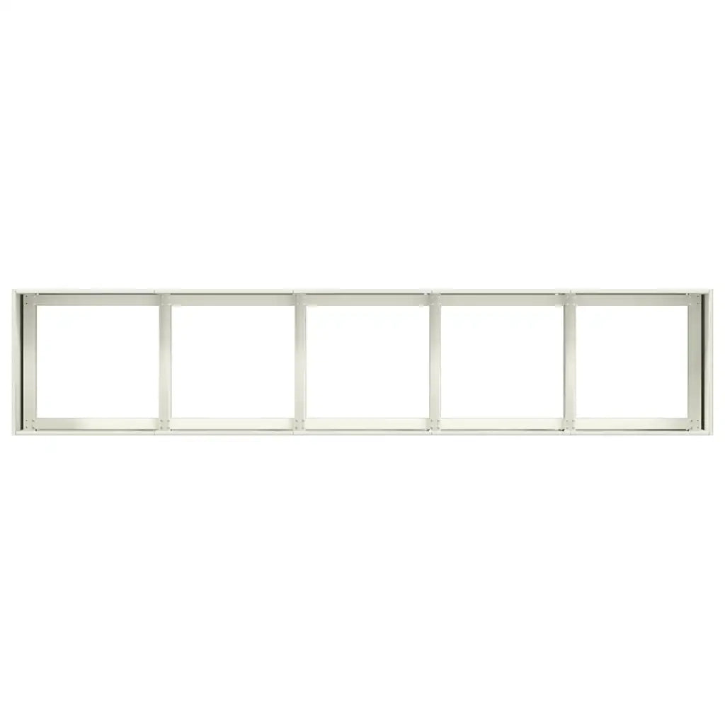 Fioriera Bianca 200x40x40 cm in Acciaio Laminato a Freddo 860683