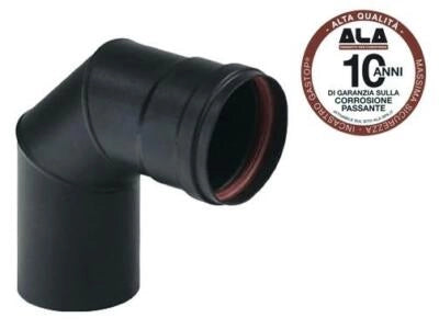 GOMITI GOMITO ALA 2MM.AETERNUM NERO 90 CM.8 PER STUFA STUFE PELLET CM.  8 - 10