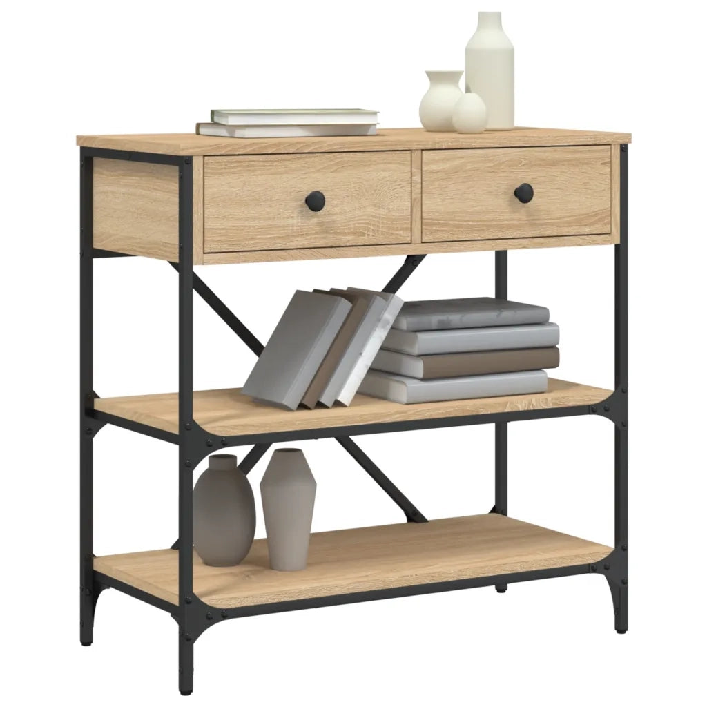 Tavolino Consolle Rovere Sonoma 75x34,5x75cm Legno Multistratocod mxl 131105