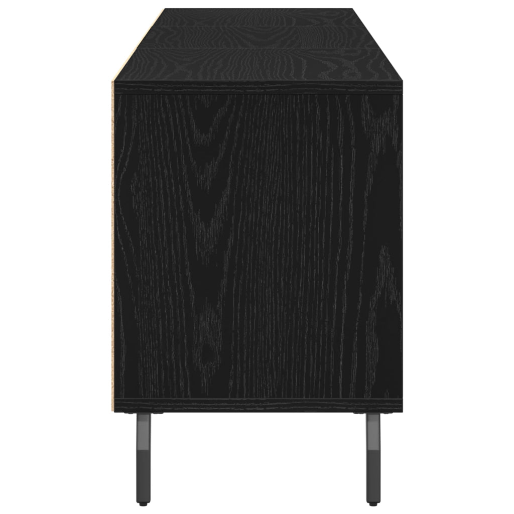 Mobile TV  Nero Rovere 150x30x44,5 cm Legno ingegnerizzato