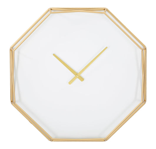 Orologio da Muro Oroy Octagonal 56x6,5x56 cm in Ferro e Plastica Oro