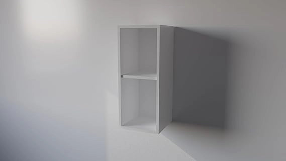 Pensile Cucina in Legno Nobilitato Bianco Mobile Alto con 1 Anta, Pensile Componibile Moderno Made in Italy (H60XL30XP32cm)