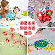 Miniatura di Fiori in Polimero per Incisione di Argento - 10 Forme di Kit per Fai da Te DIY per Orecchini Gioielli - 10 Pezzi
