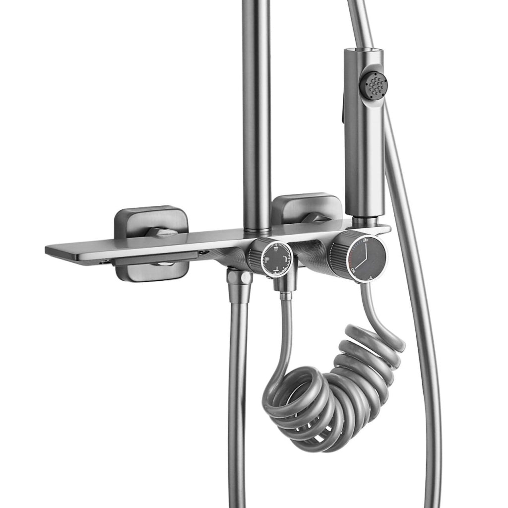 Set Doccia Rea Helix Nickel Brush Inox
