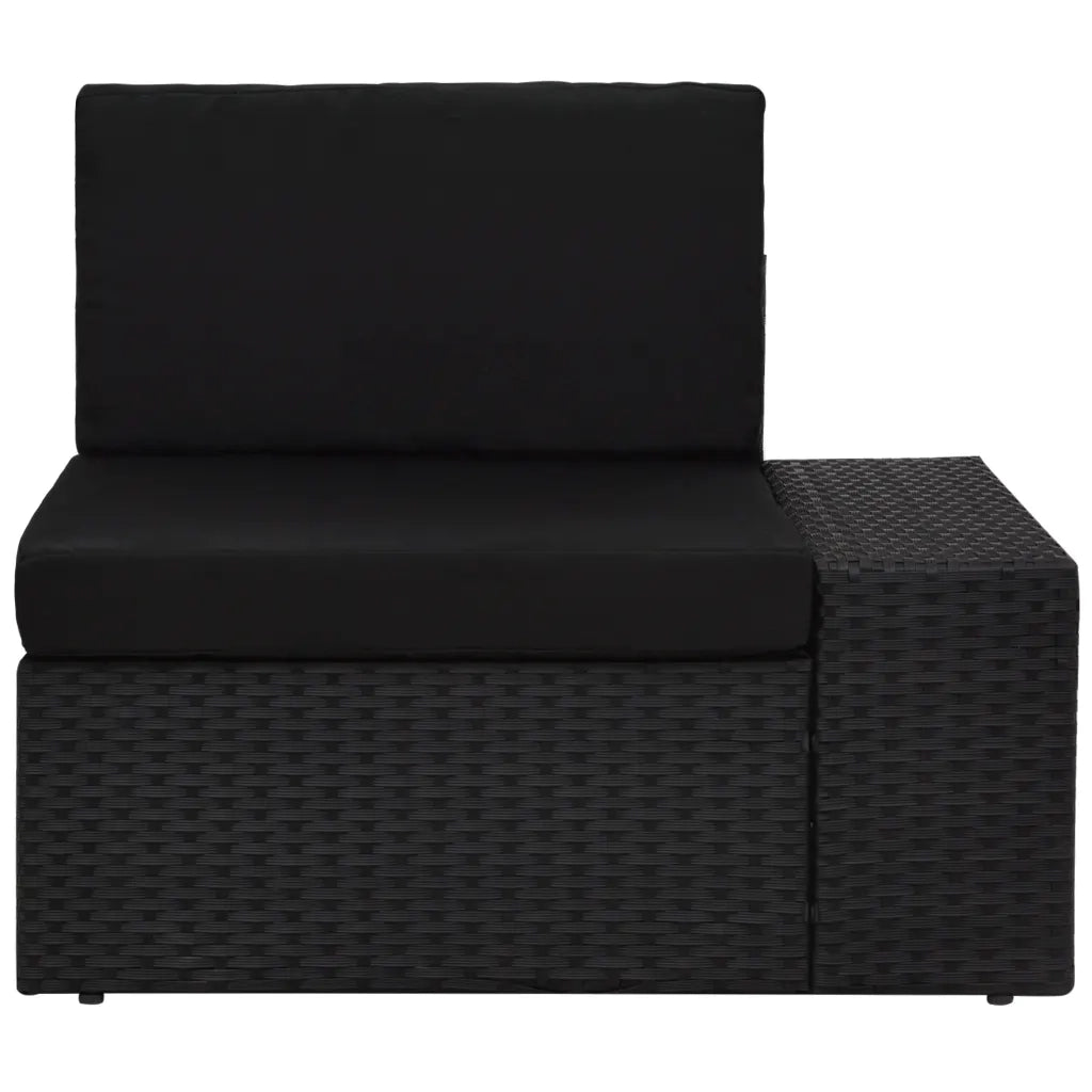Set Divani da Giardino 4 pz in Polyrattan Nero cod mxl 39697
