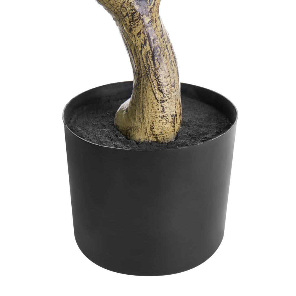 Pianta in vaso artificiale in materiale sintetico rosso, 120 cm, con fiori, accessorio decorativo per interni, realizzata a mano