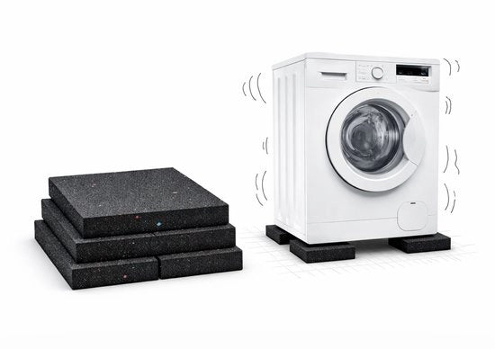 Set di protezione contro lo scuotimento per lavatrice e asciugatrice con gomme di supporto 9 x 9 x 1,5 cm