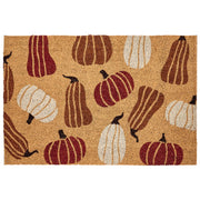 Zerbino di benvenuto in fibra di cocco antiscivolo 60 x 90 cm con retro in PVC Motivo zucca Multicolore