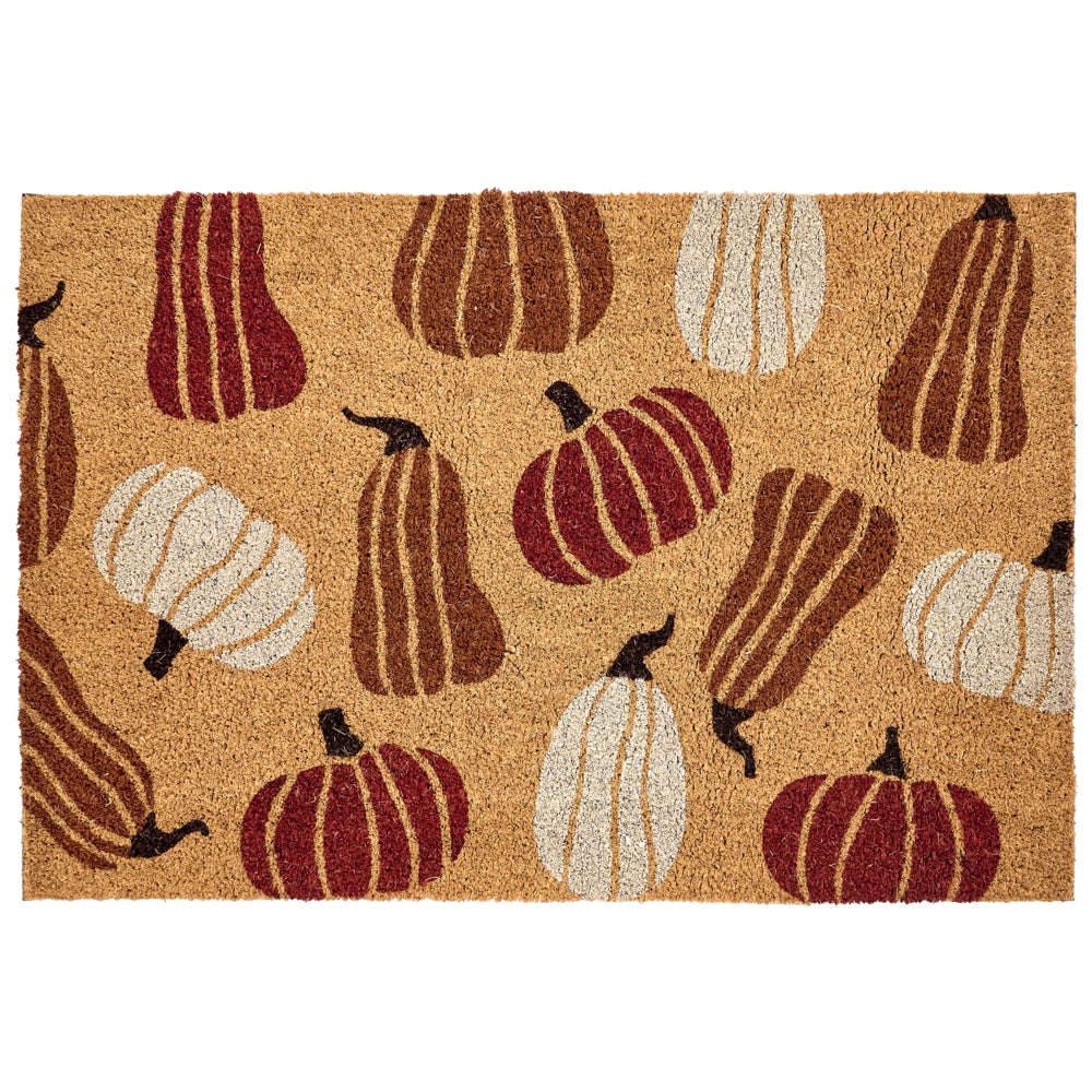 Zerbino di benvenuto in fibra di cocco antiscivolo 60 x 90 cm con retro in PVC Motivo zucca Multicolore