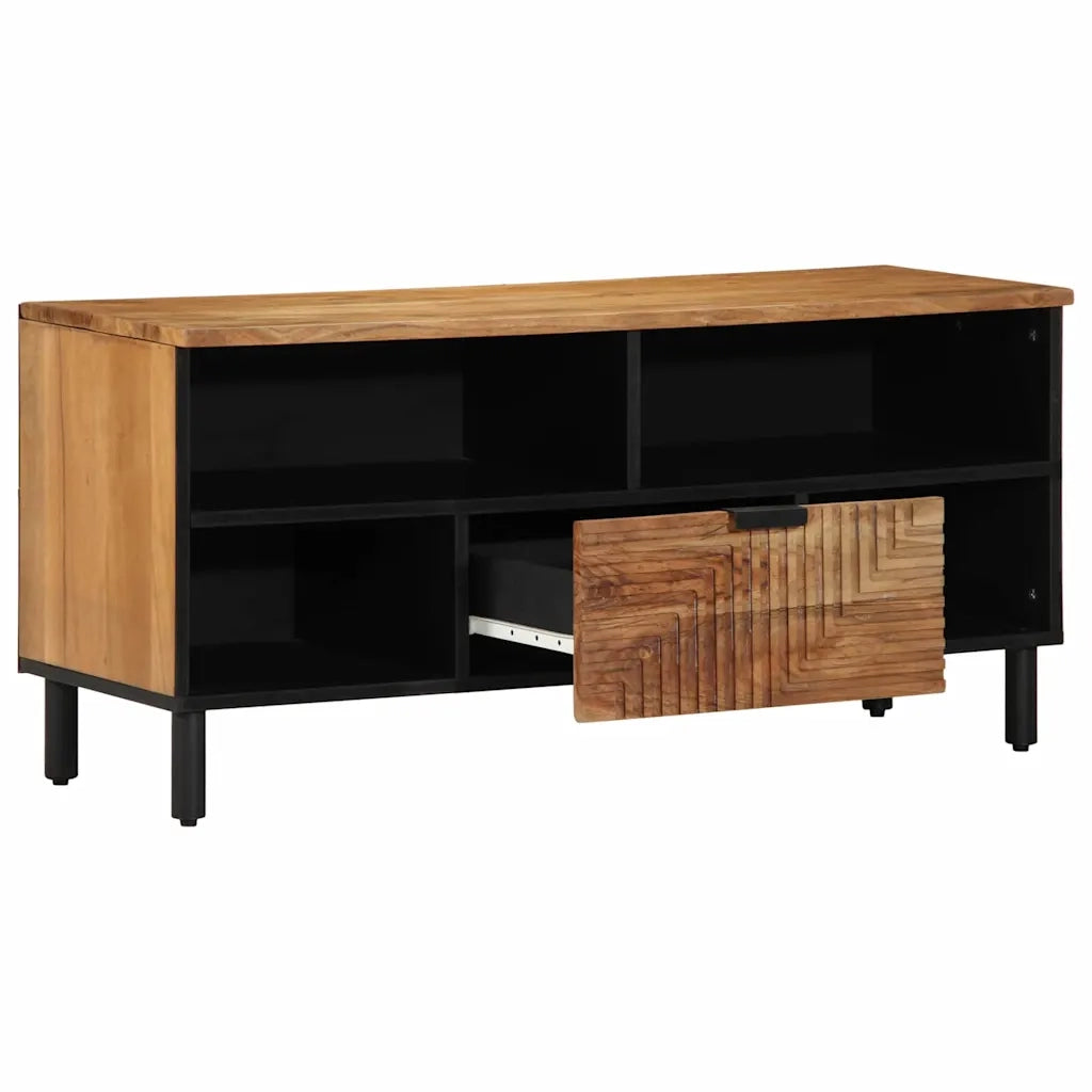 Mobile TV-Credenza per TV Legno di Acacia Massello 100 x 33,5 x 46 cm 761116