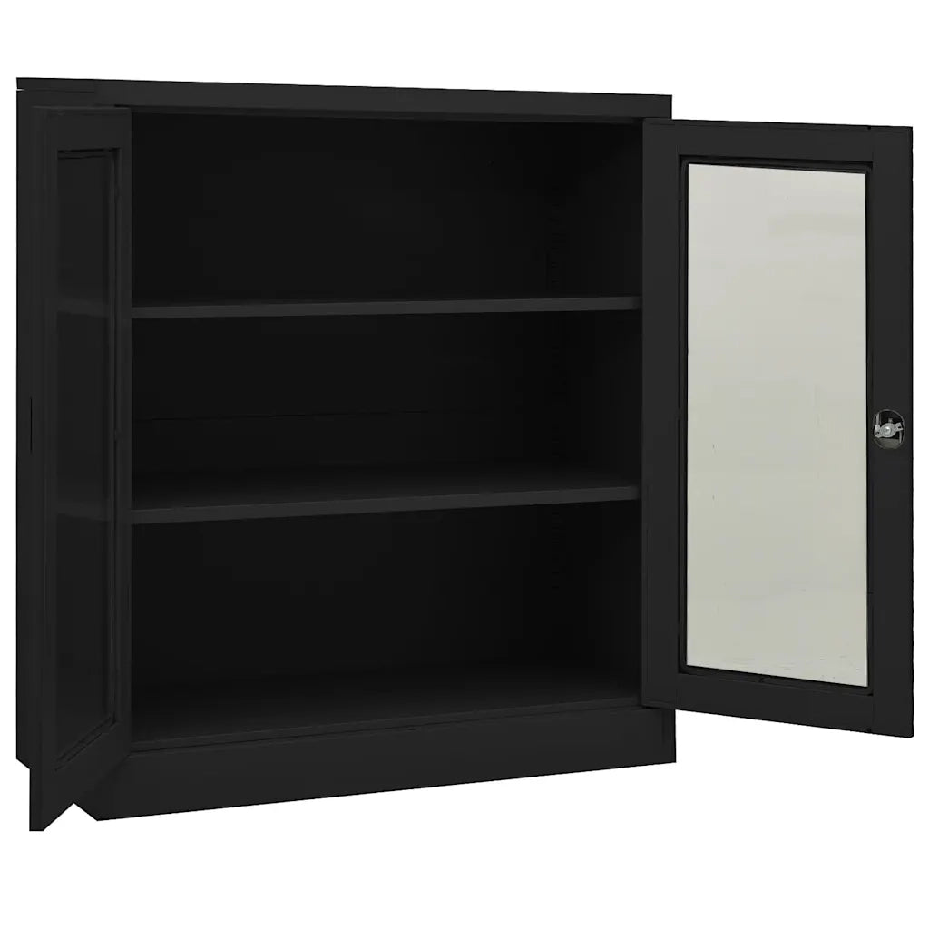 Armadio per Ufficio Antracite 90x40x105 cm in Acciaio 335937