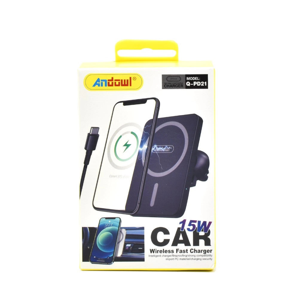 Trade Shop - Caricabatterie Wireless Per Auto Magnetico 15w Ricarica Rapida Cellulare Q-pd21 -