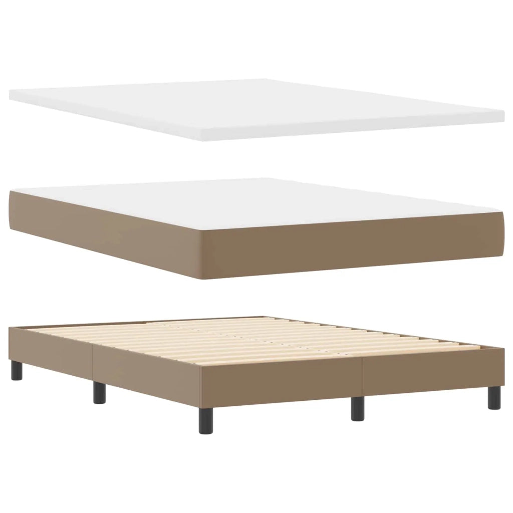 Letto a molle Cappuccino 160 x 200 cm Pelle sintetica 3339059