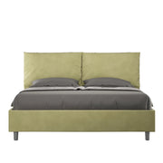 Letto imbottito Matrimoniale 160x190 cm Antea - Contenitore,Microfibra,Tè verde