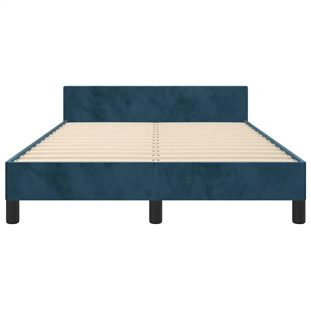 Giroletto senza Materasso Blu Scuro 120x190 cm Velluto 3270594